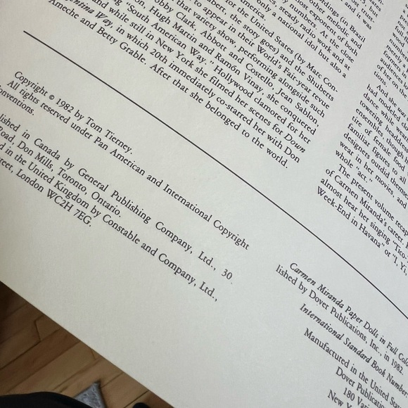 Tom Tierney Carmen Miranda Paper Dolls in Full Color - Picture 5 of 8